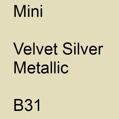 Mini, Velvet Silver Metallic, B31.